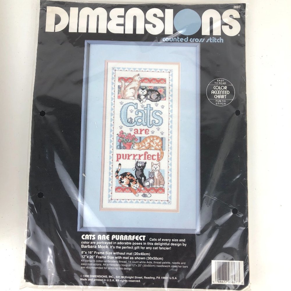 CATS PURR Counted Cross Stitch Kit New Dimensions